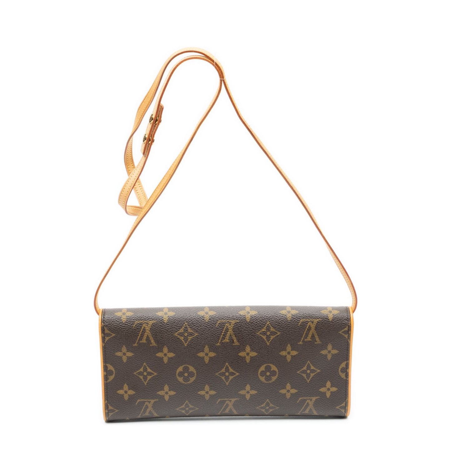 Louis Vuitton Twin Brown Monogram Canvas Shoulder Bag — view 5