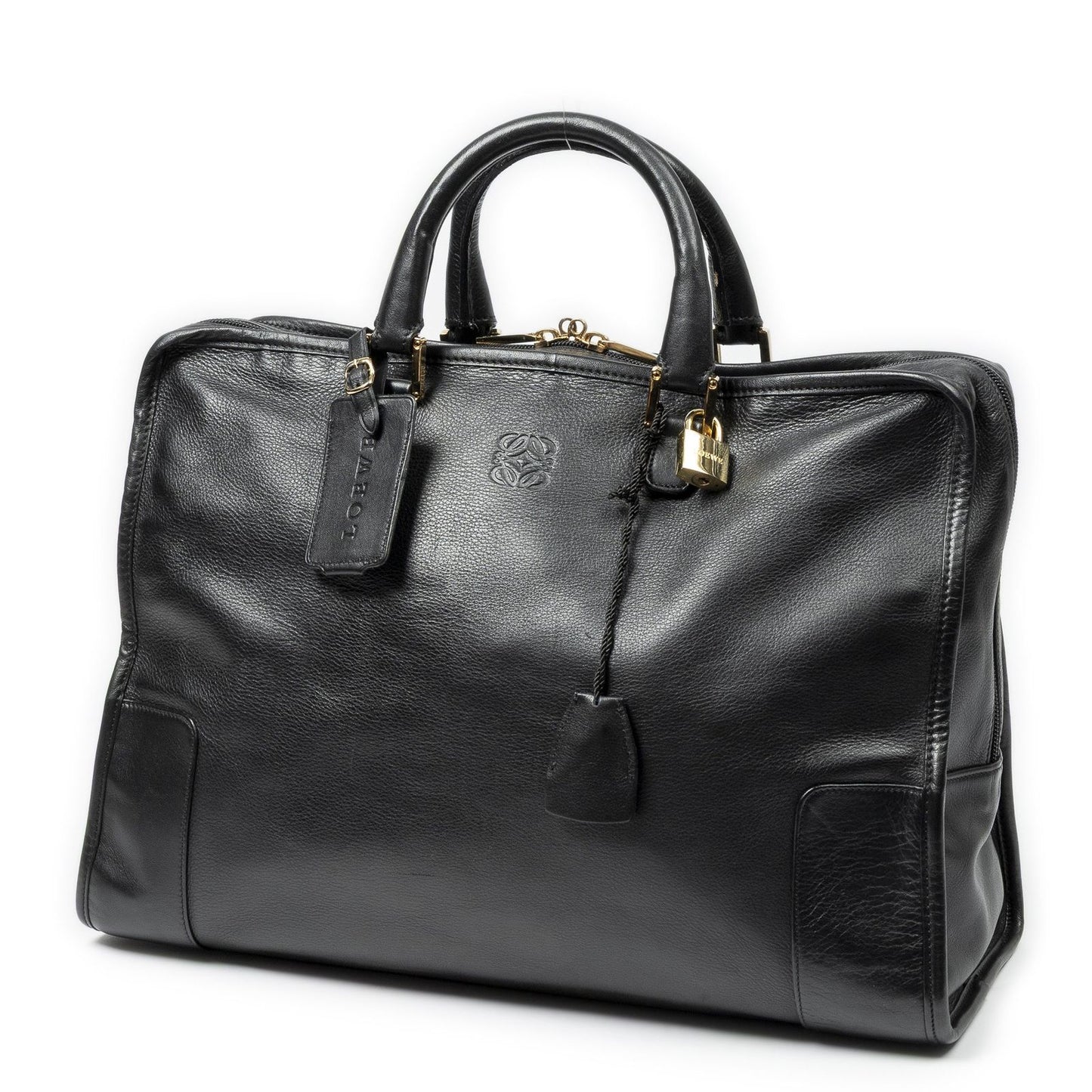 Loewe Amazona Black Calfskin Leather Handbag — view 2