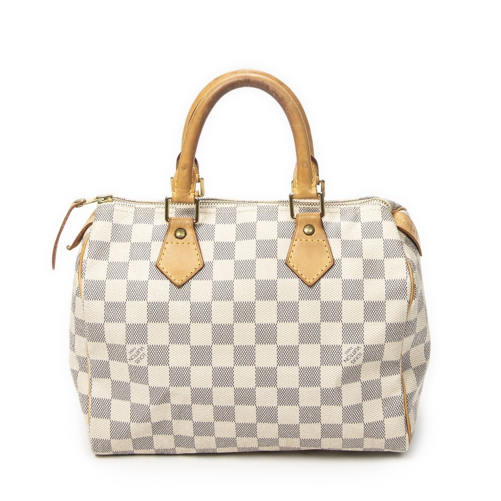 Louis Vuitton Speedy Ivory Damier Azur Handbag — view 5