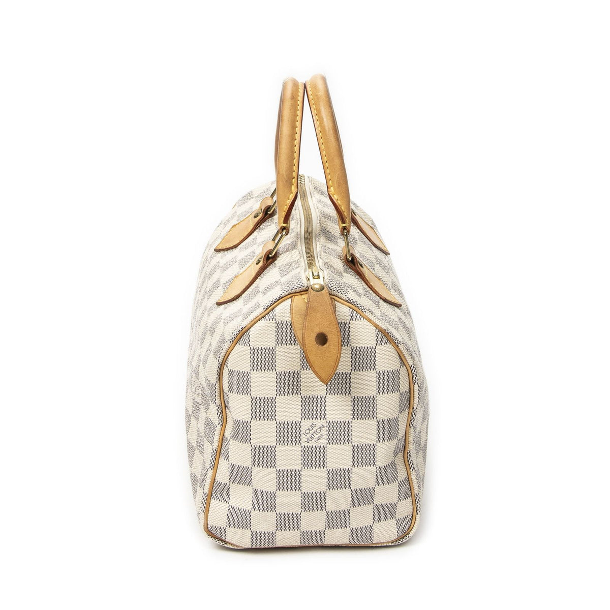 Louis Vuitton Speedy Ivory Damier Azur Handbag — view 3
