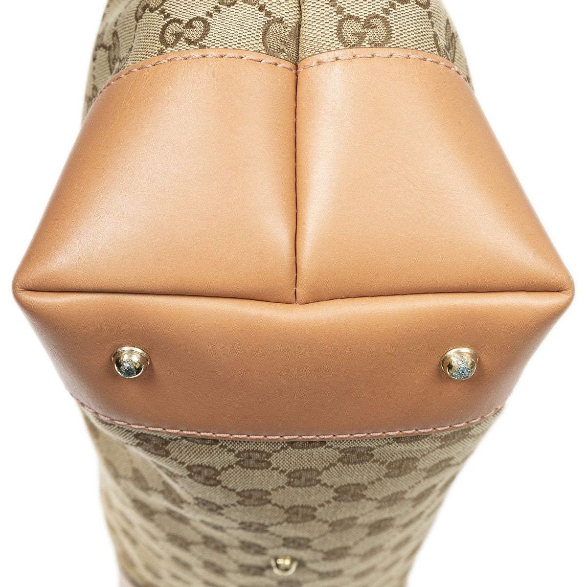 Gucci Heartbit Open Tote Light Orange Beige GG Canvas — view 7