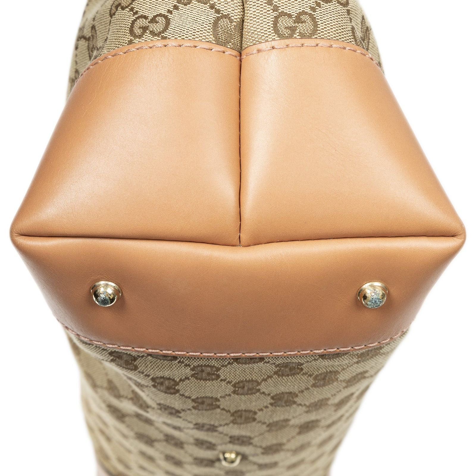 Gucci Heartbit Open Tote Light Orange Beige GG Canvas — view 7