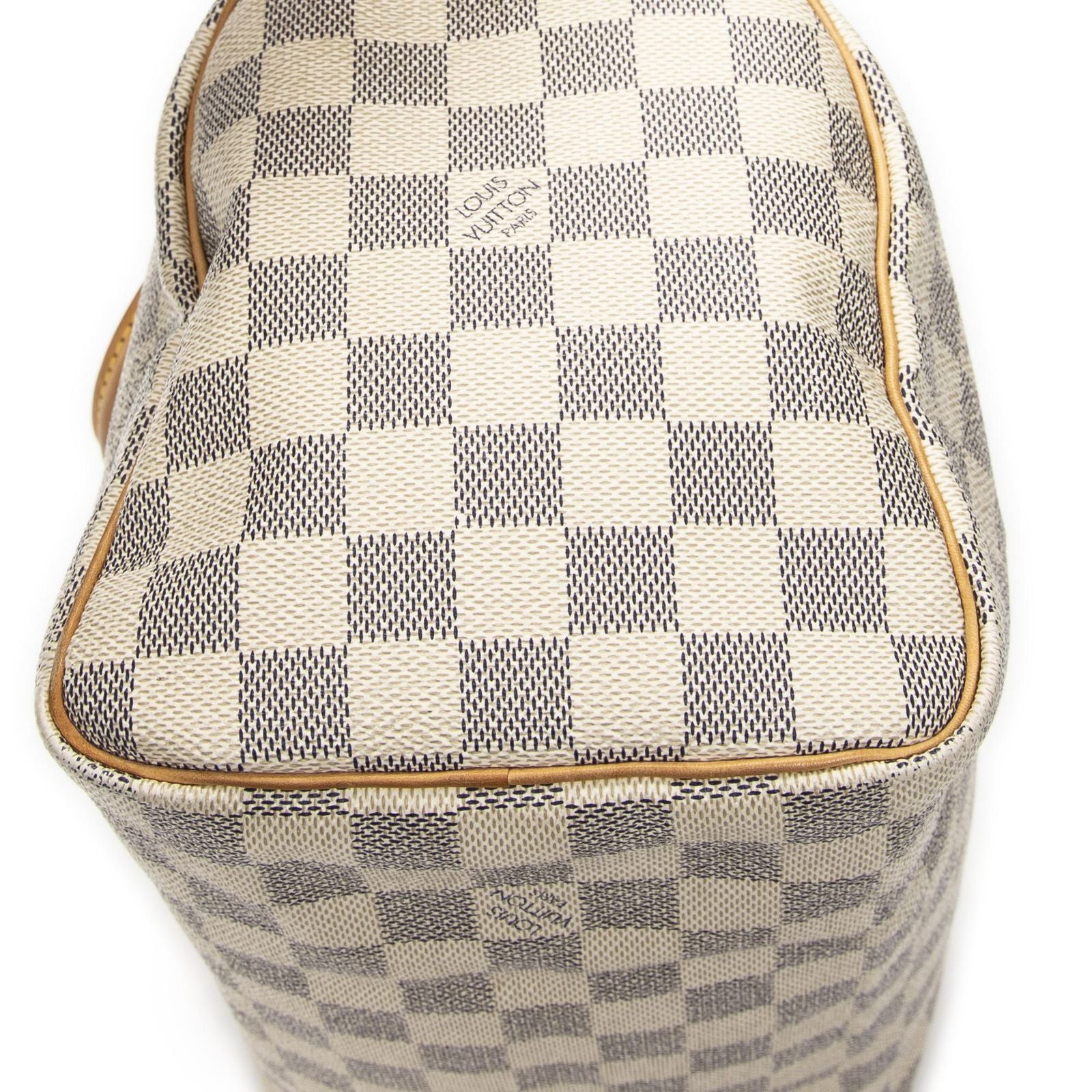Louis Vuitton Speedy Ivory Damier Azur Handbag — view 7
