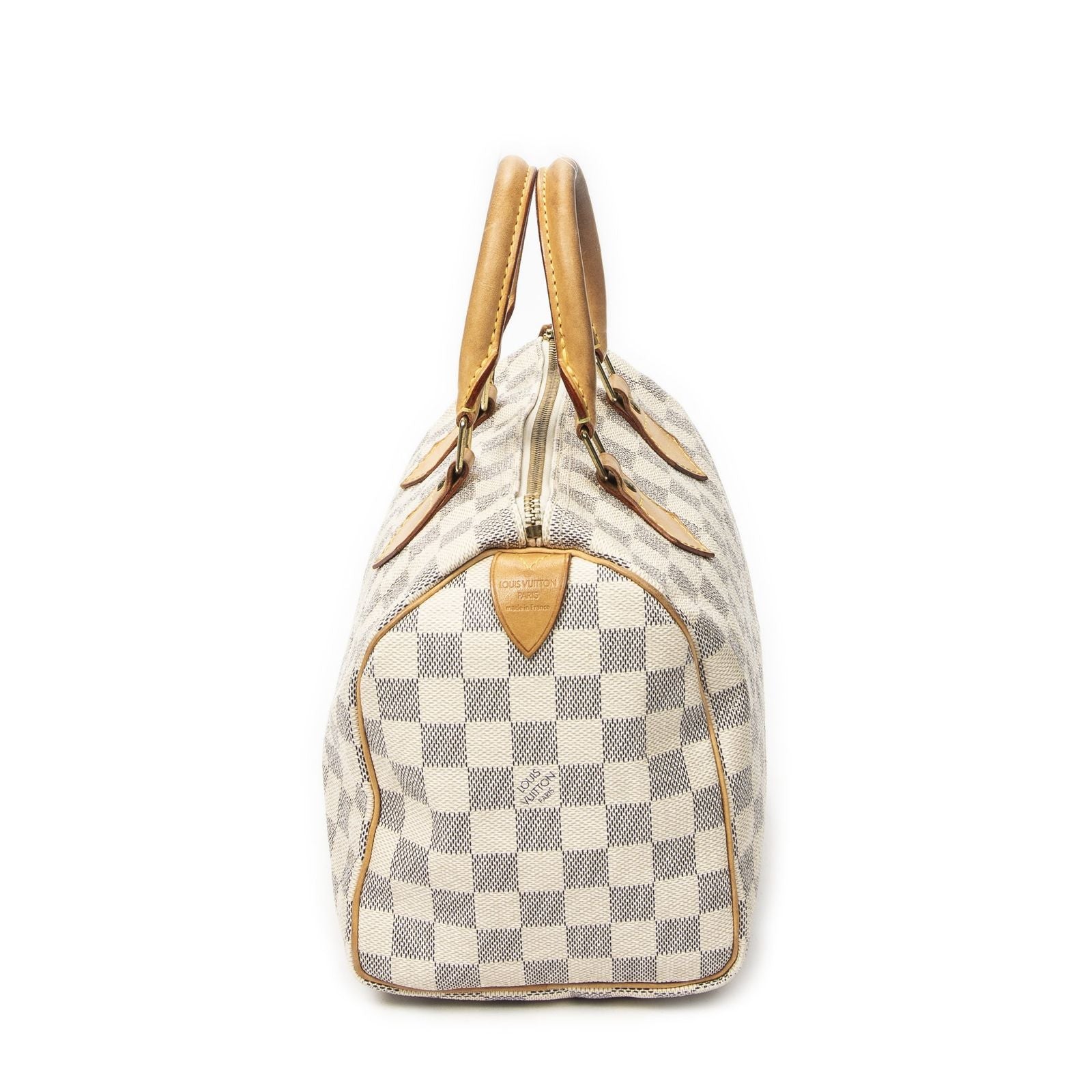 Louis Vuitton Speedy Ivory Damier Azur Handbag — view 4