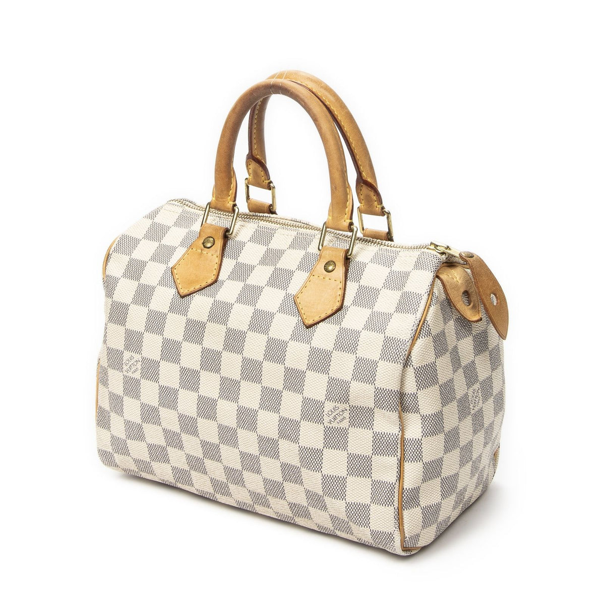 Louis Vuitton Speedy Ivory Damier Azur Handbag — view 2
