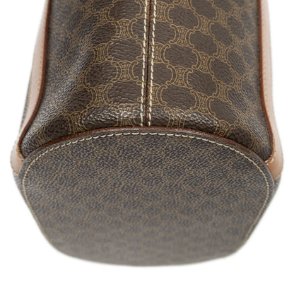 Celine Vintage Bucket Tote Brown Tan Macadam Canvas — view 7