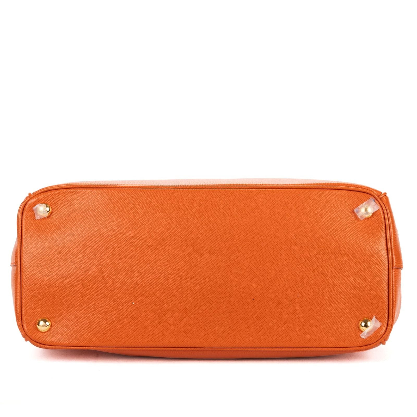Prada Medium Garda Tote Orange Saffiano Luxe Leather — view 6