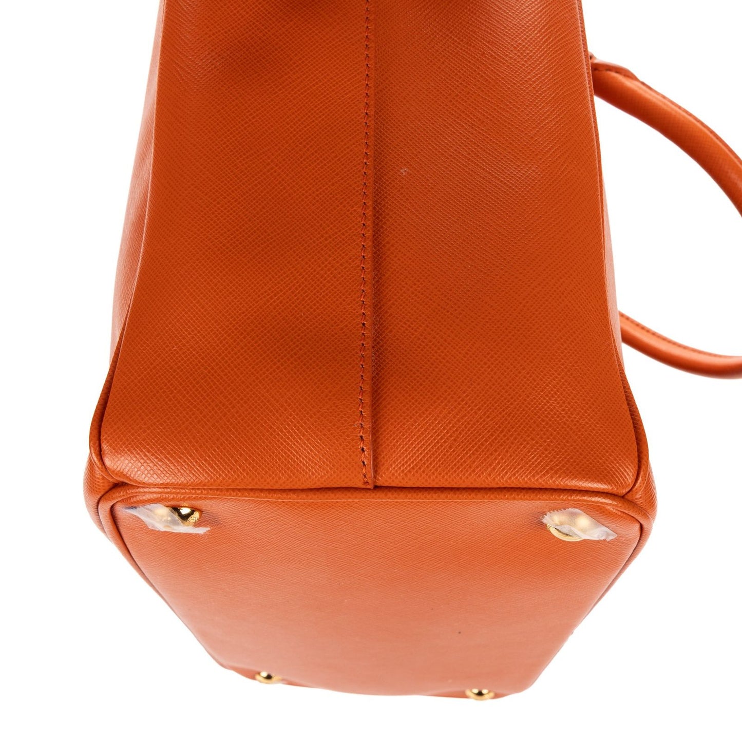 Prada Medium Garda Tote Orange Saffiano Luxe Leather — view 7