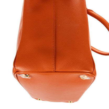 Prada Medium Garda Tote Orange Saffiano Luxe Leather — view 7