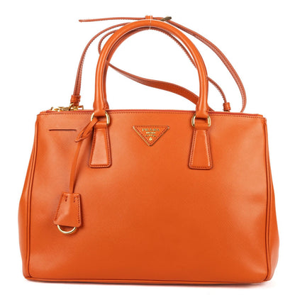 Prada Medium Garda Tote Orange Saffiano Luxe Leather