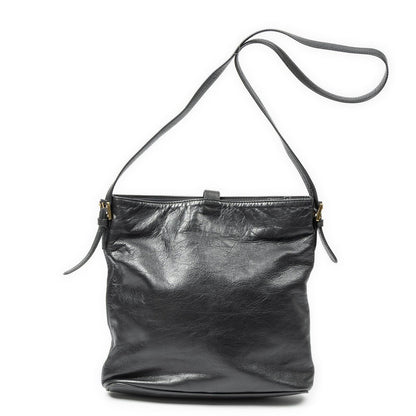 Loewe Vintage Flap Bag Crossbody Black Calfskin Leather — view 5