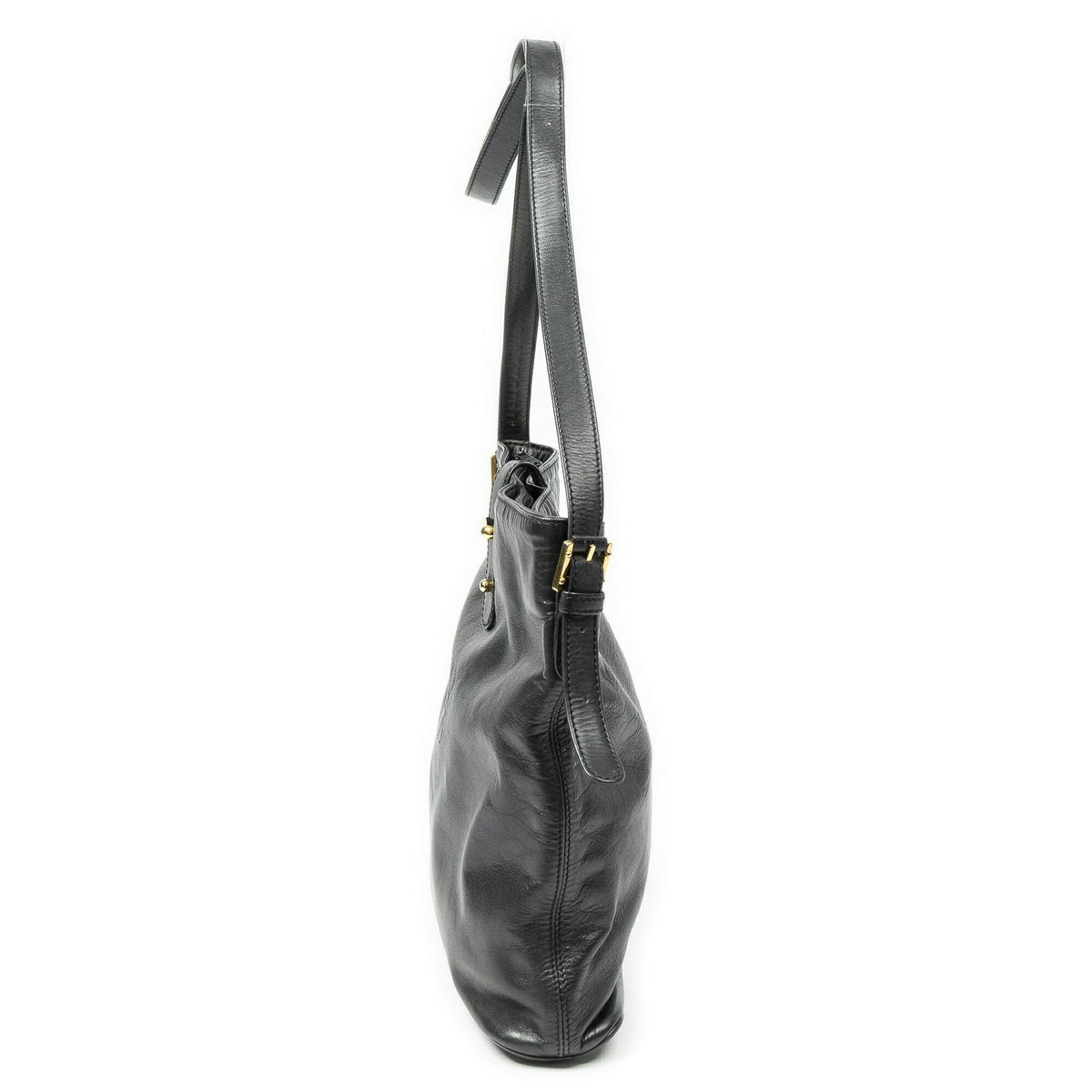 Loewe Vintage Flap Bag Crossbody Black Calfskin Leather — view 3