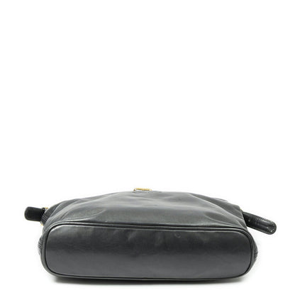 Loewe Vintage Flap Bag Crossbody Black Calfskin Leather — view 6