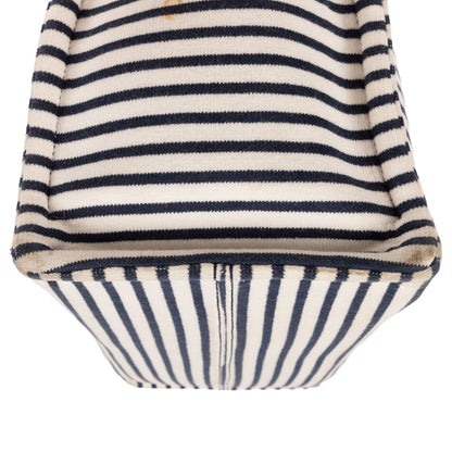 Celine Cabas Thais Tote White Blue Striped Canvas — view 7