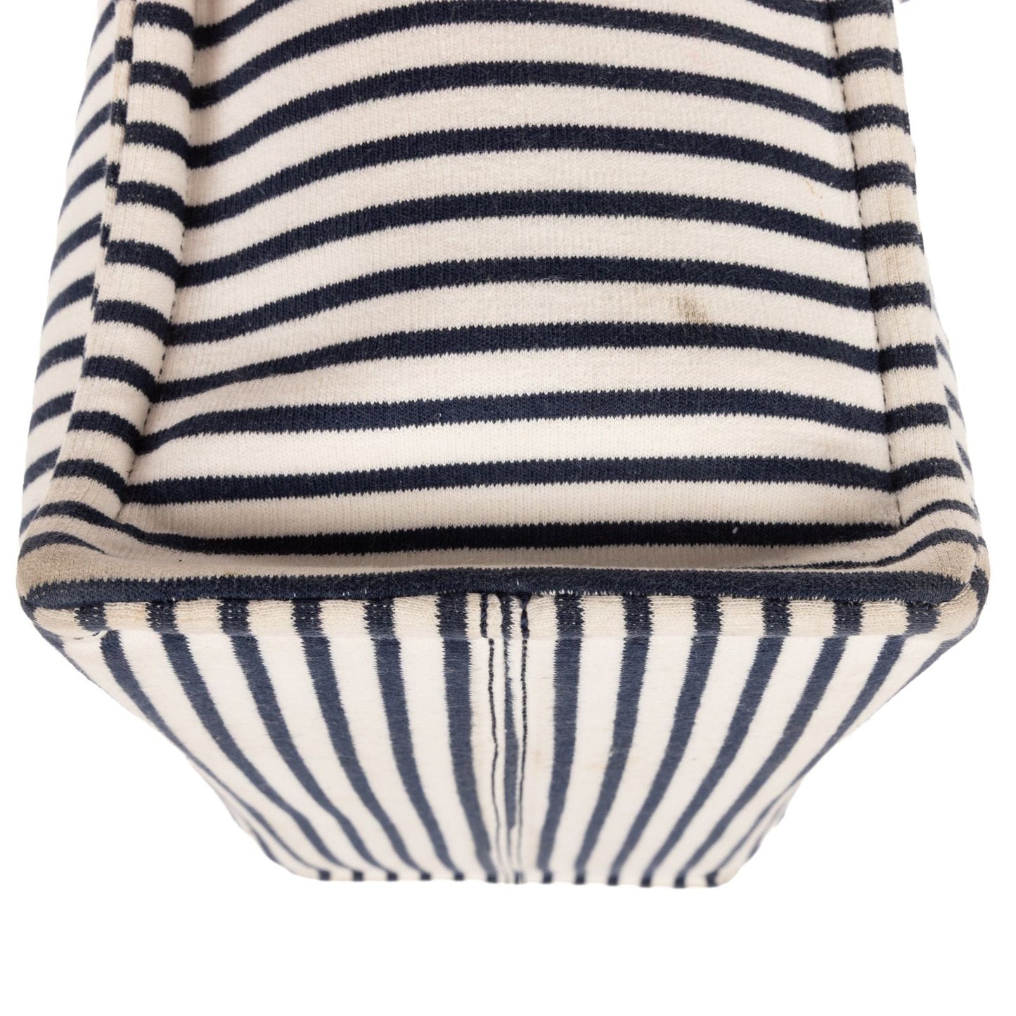 Celine Cabas Thais Tote White Blue Striped Canvas — view 8