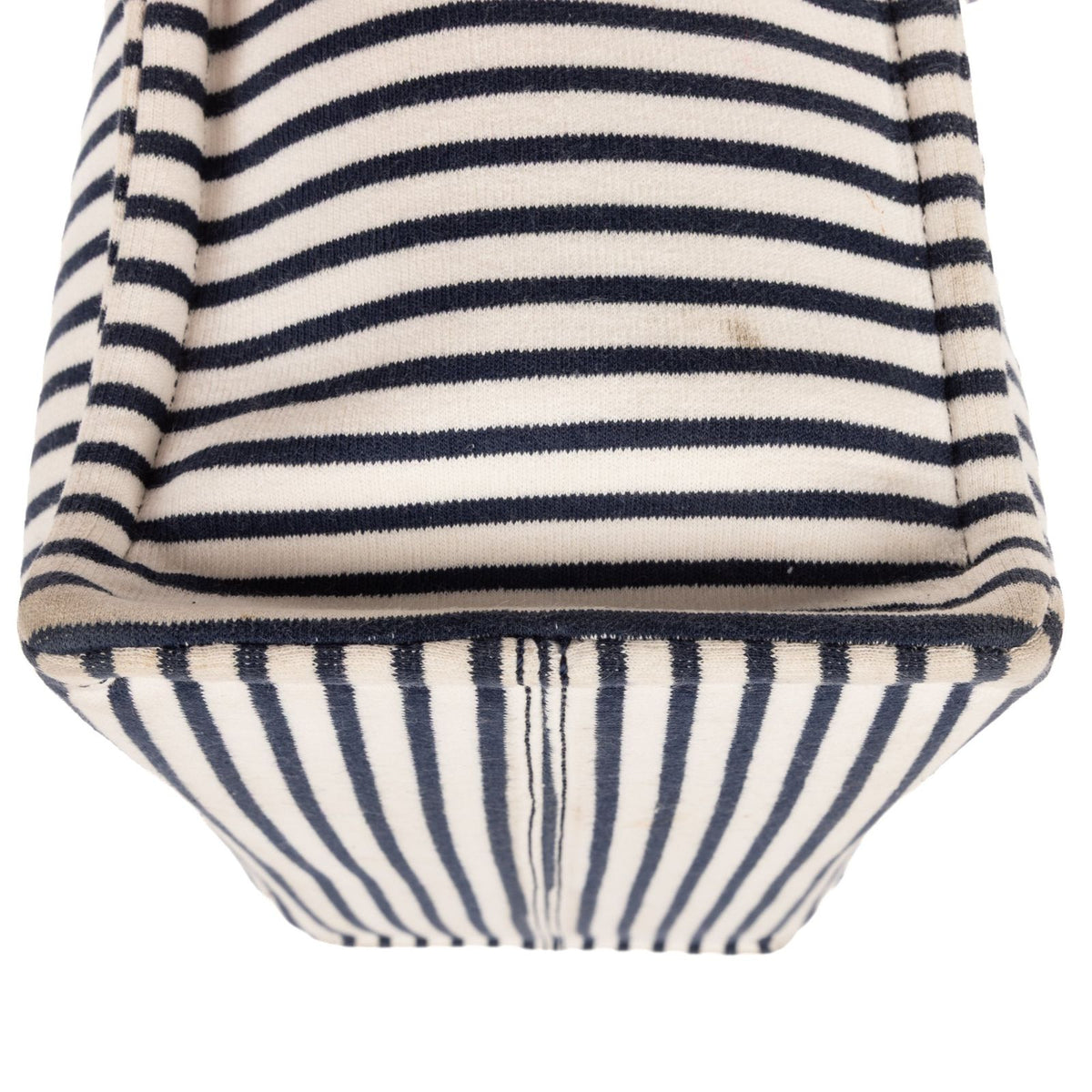 Celine Cabas Thais Tote White Blue Striped Canvas — view 8