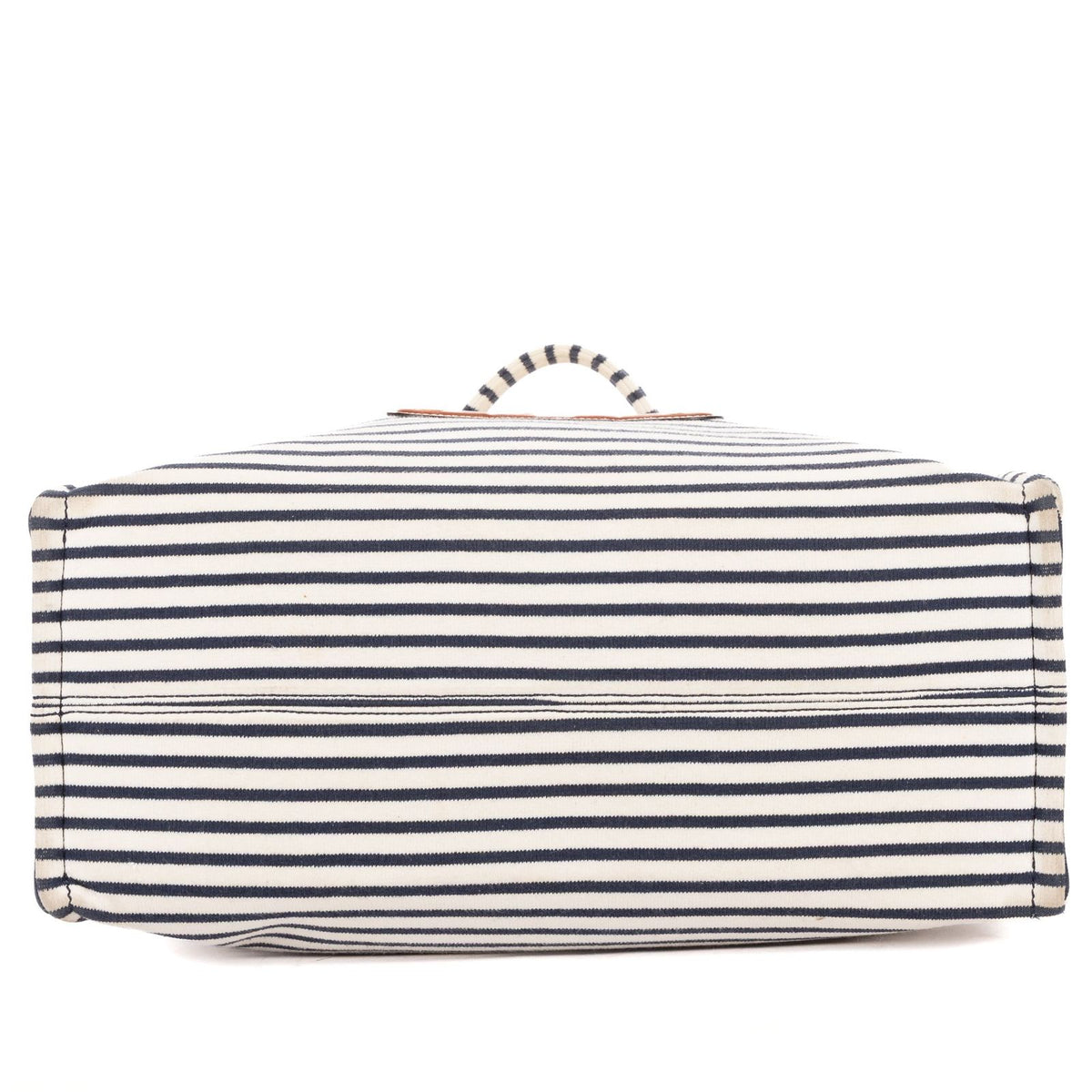 Celine Cabas Thais Tote White Blue Striped Canvas — view 6