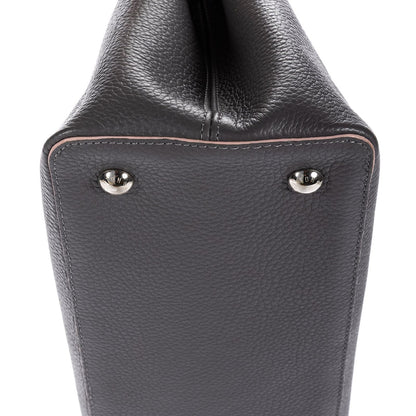 Louis Vuitton Capucines Gray Taurillon Clemence Leather Shoulder Bag — view 7