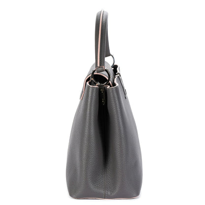 Louis Vuitton Capucines Gray Taurillon Clemence Leather Shoulder Bag — view 4