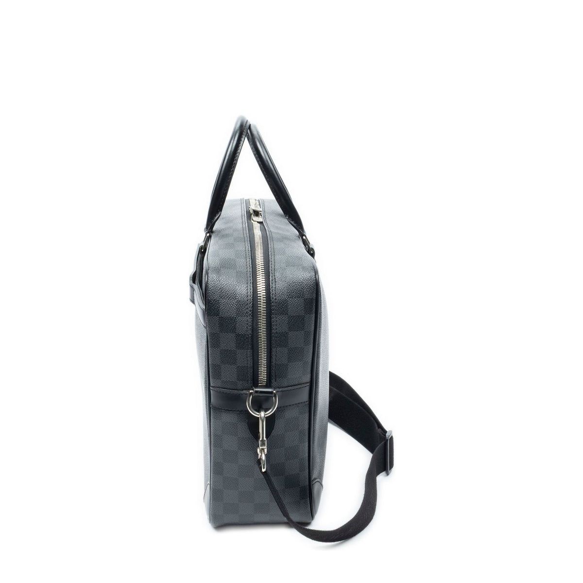 Louis Vuitton Porte Documents Voyage Gray Black Damier Graphite Business Bag — view 3