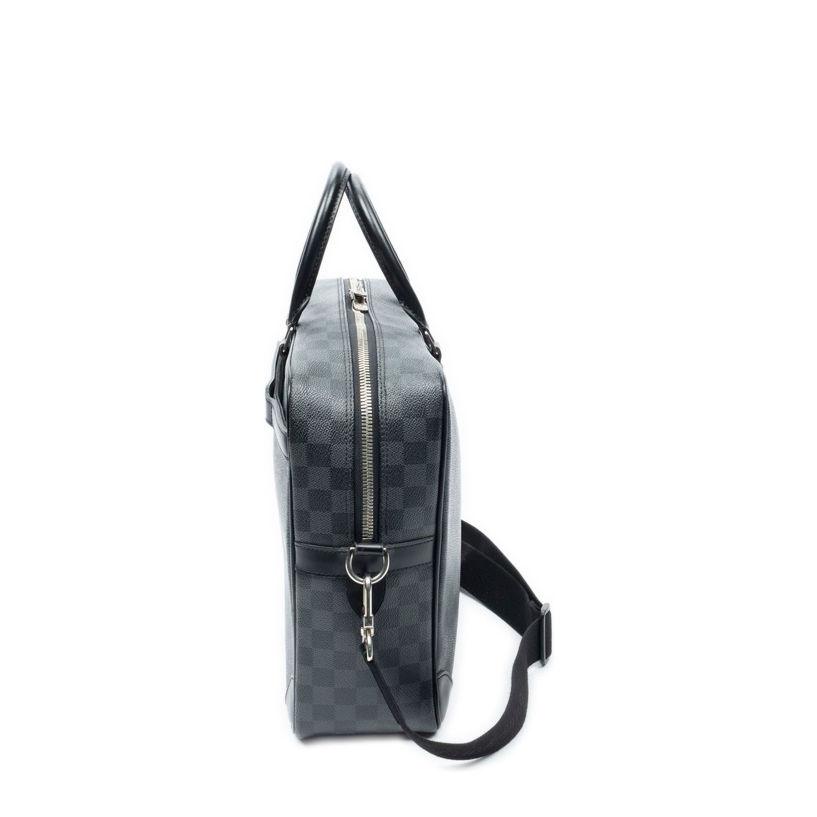 Louis Vuitton Porte Documents Voyage Gray Black Damier Graphite Business Bag — view 3
