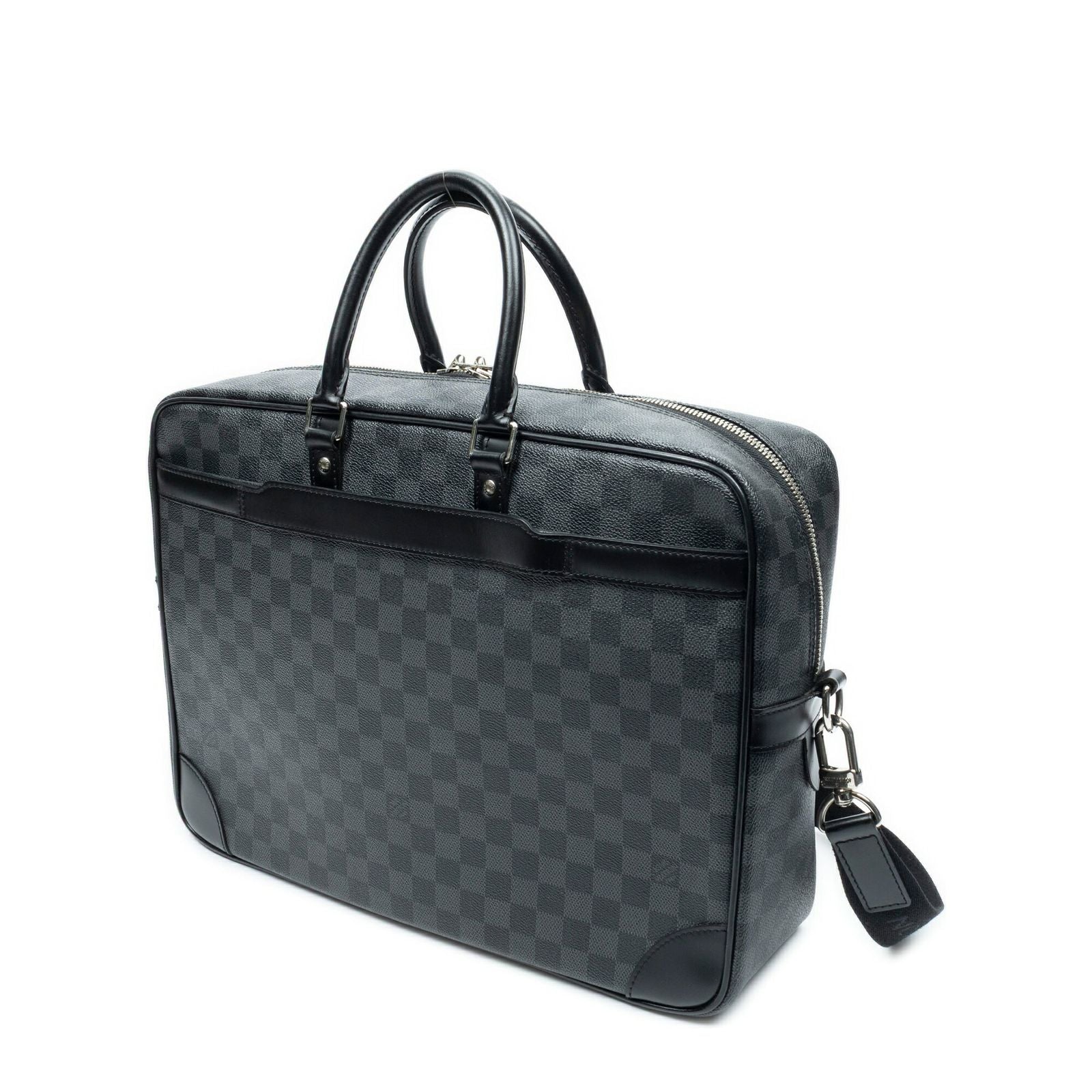 Louis Vuitton Porte Documents Voyage Gray Black Damier Graphite Business Bag — view 2