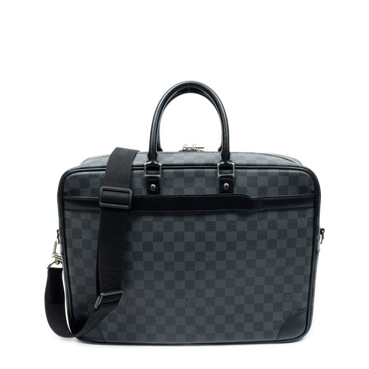 Louis Vuitton Porte Documents Voyage Gray Black Damier Graphite Business Bag