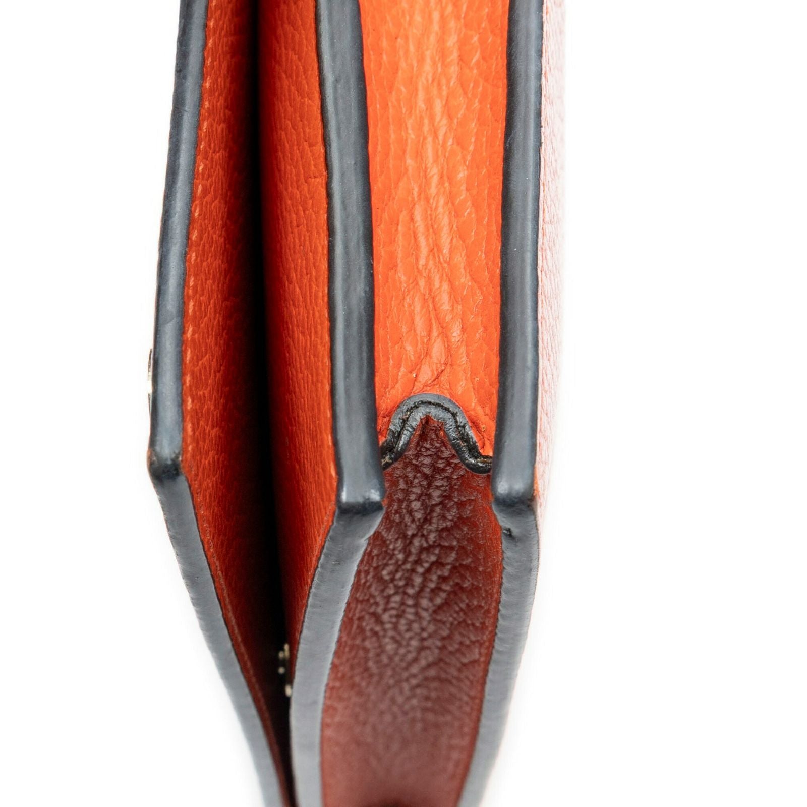 Gucci Betty Chain Wallet Orange Grain Calfskin Leather Shoulder Bag — view 7