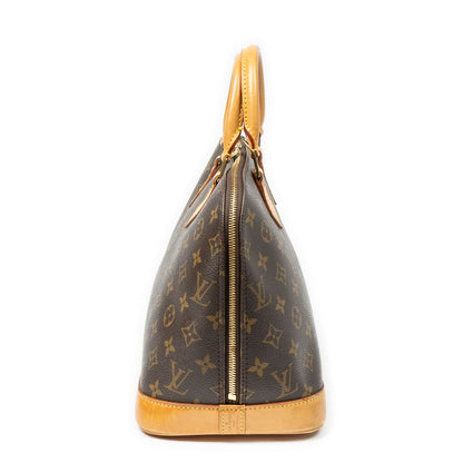 Louis Vuitton Alma Brown Monogram Canvas Handbag — view 4