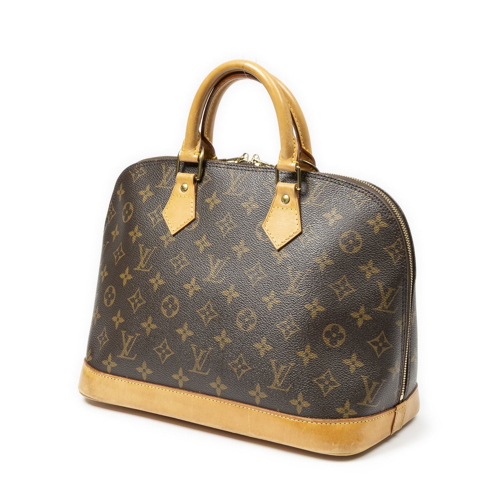 Louis Vuitton Alma Brown Monogram Canvas Handbag — view 2