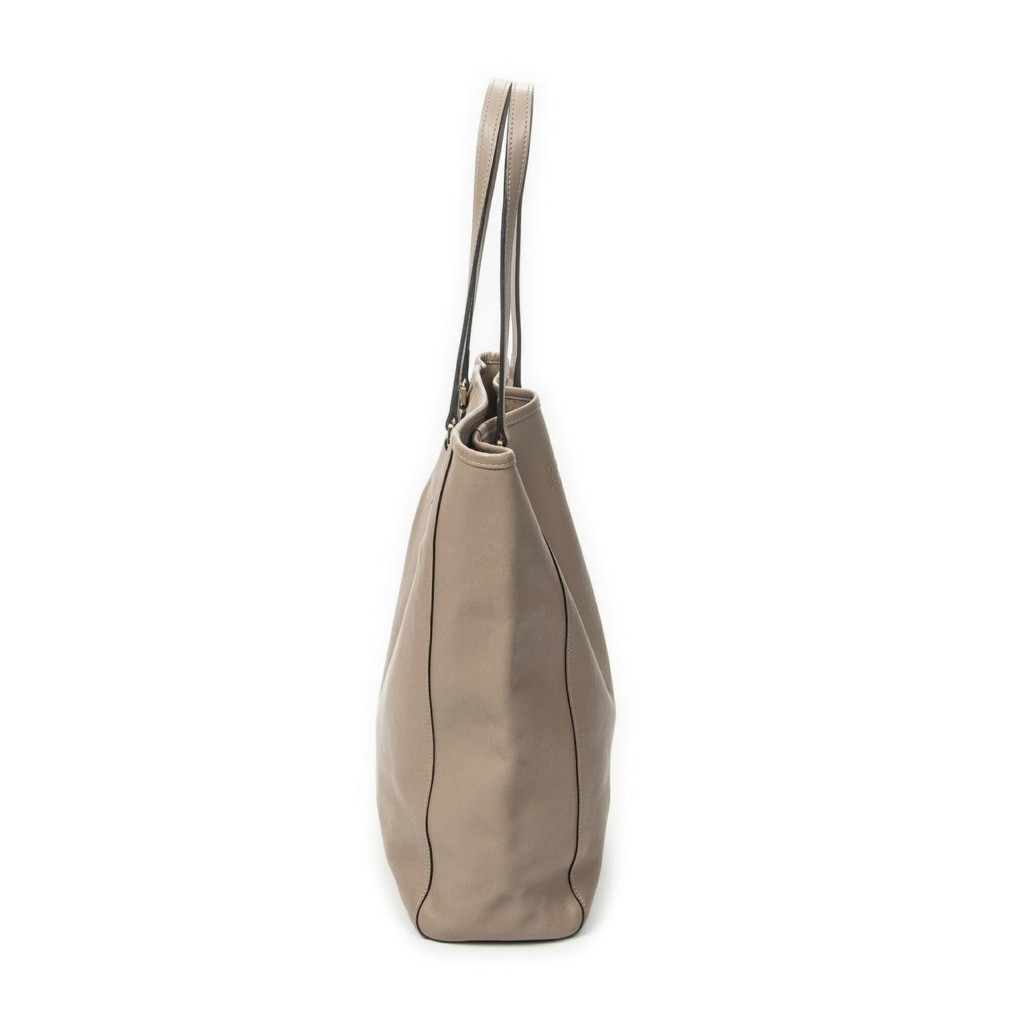 Loewe Vertical Anagram Tote Gray Calfskin Leather — view 4