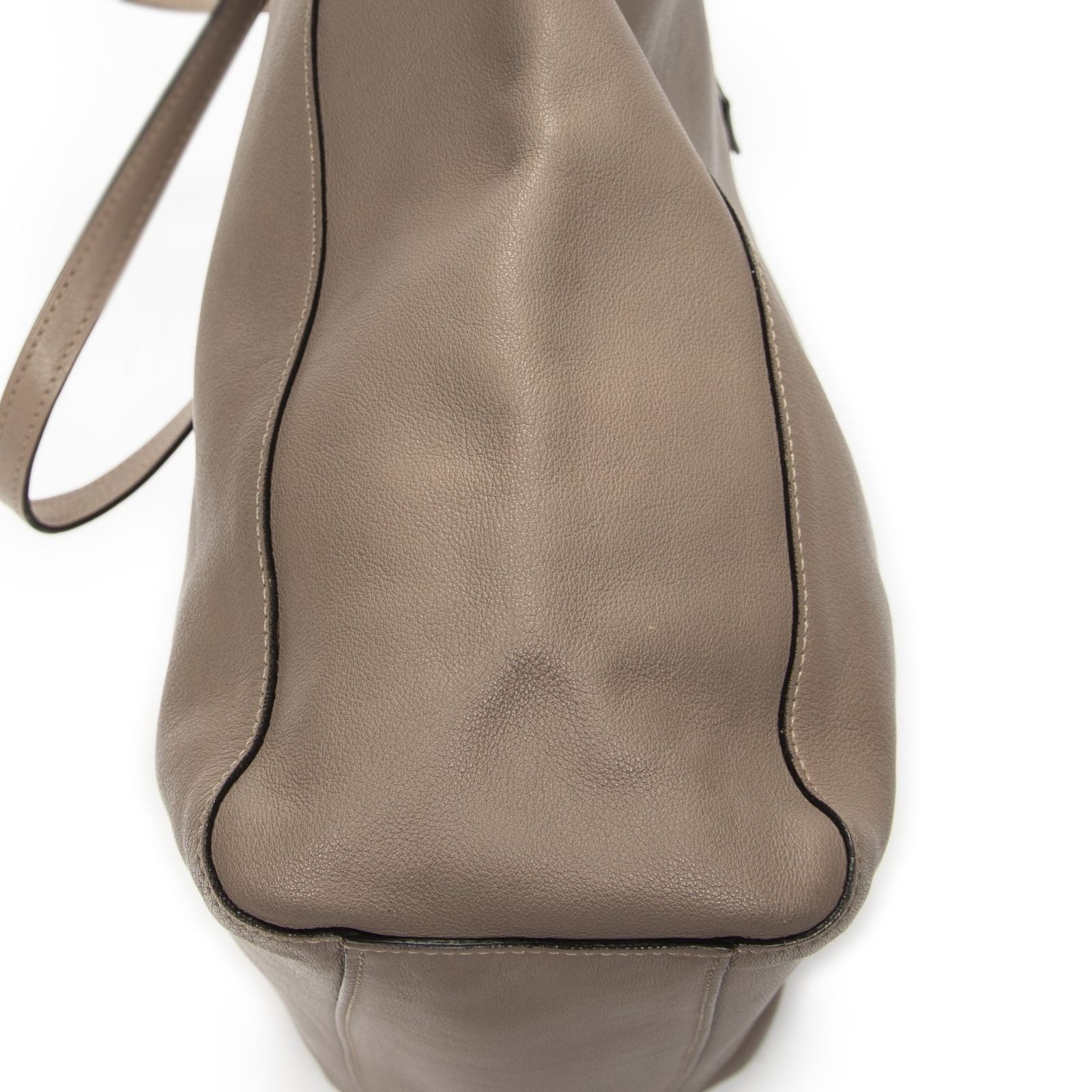Loewe Vertical Anagram Tote Gray Calfskin Leather — view 7