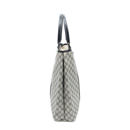 Gucci Vertical Tote Navy Beige Supreme Canvas — view 4