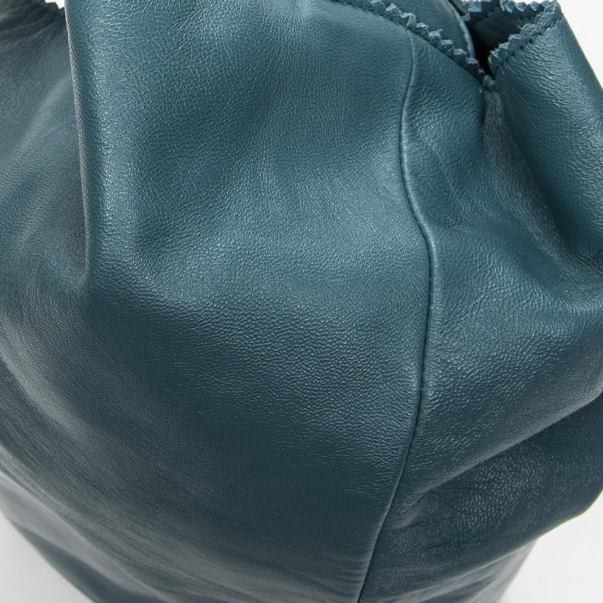 Loewe Large Airbrissahobo Teal Calfskin Leather Shoulder Bag — view 8