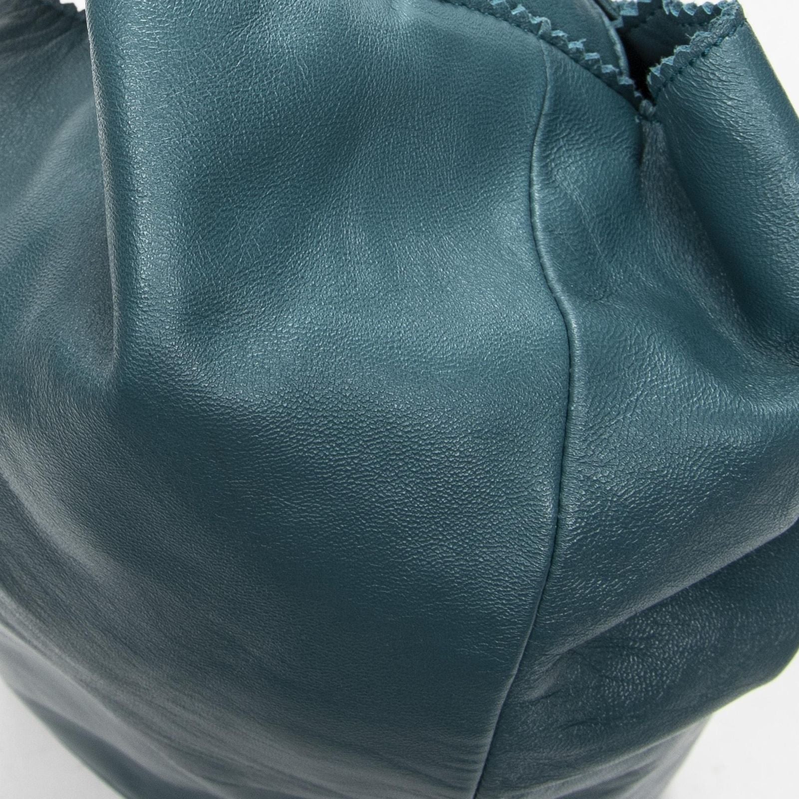 Loewe Large Airbrissahobo Teal Calfskin Leather Shoulder Bag — view 8