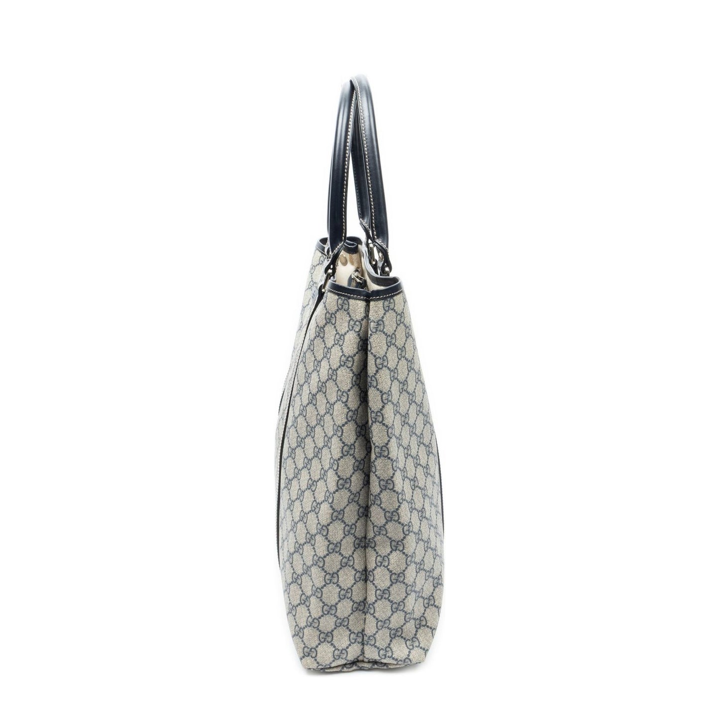 Gucci Vertical Tote Navy Beige Supreme Canvas — view 3