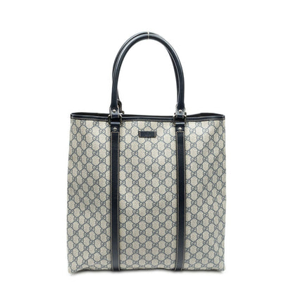 Gucci Vertical Tote Navy Beige Supreme Canvas