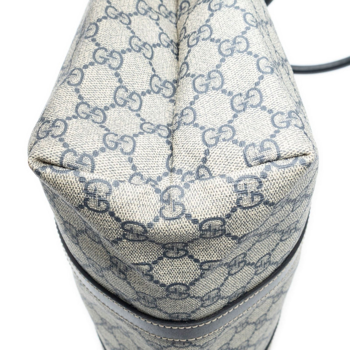 Gucci Vertical Tote Navy Beige Supreme Canvas — view 7