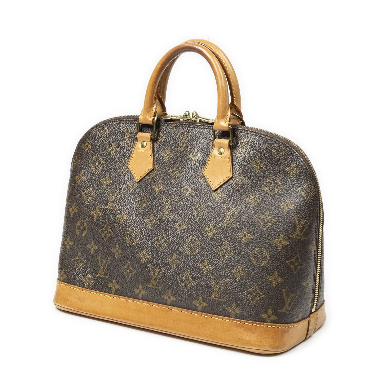 Louis Vuitton Alma Brown Monogram Canvas Handbag — view 2