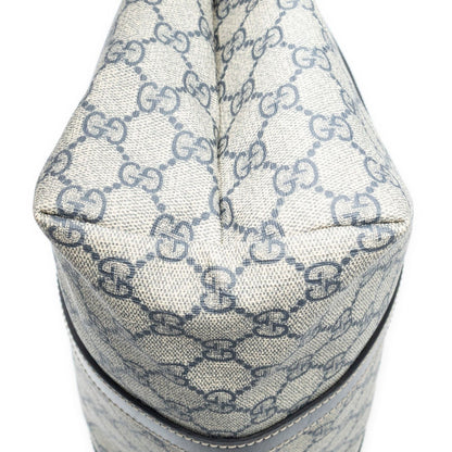 Gucci Vertical Tote Navy Beige Supreme Canvas — view 8