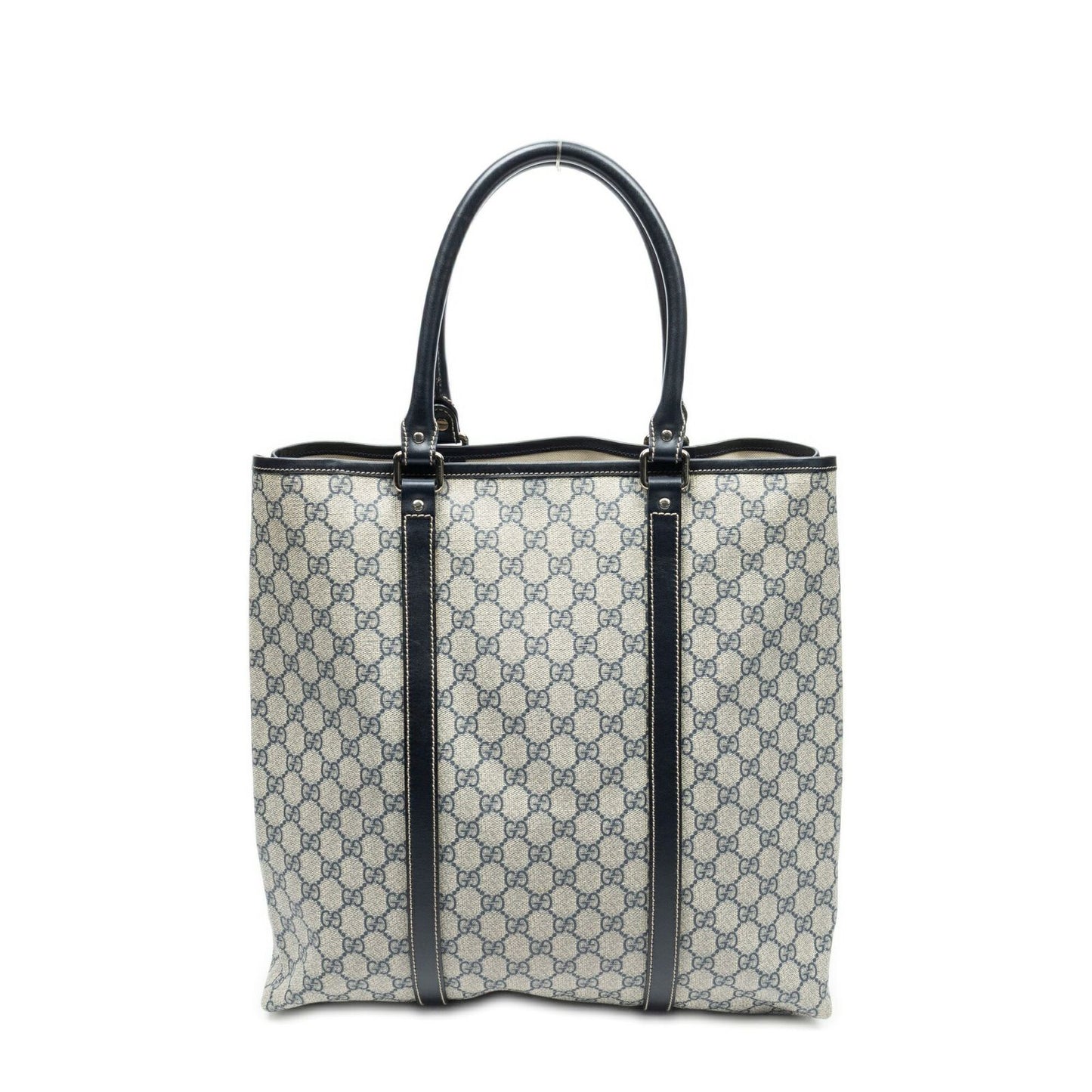 Gucci Vertical Tote Navy Beige Supreme Canvas — view 5
