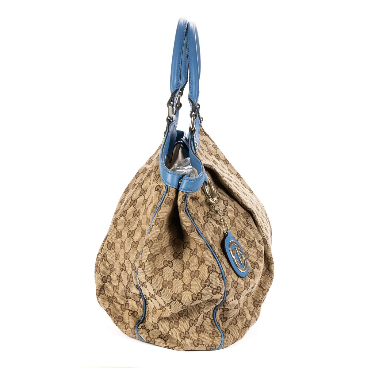 Gucci Sukey Tote Beige Blue GG Canvas — view 4