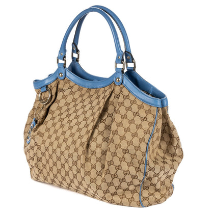 Gucci Sukey Tote Beige Blue GG Canvas — view 2