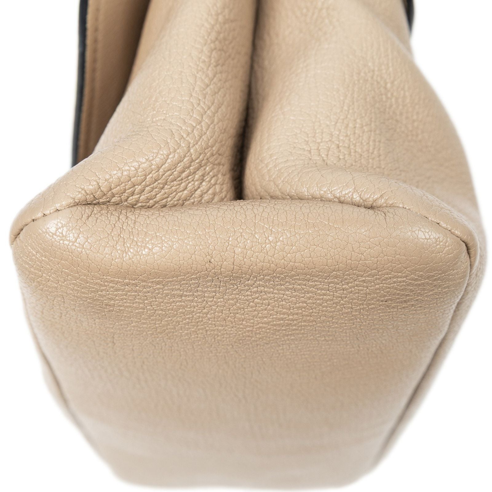 Miu Miu Push Lock Chain Flap Bag Crossbody Beige Madras Leather — view 7