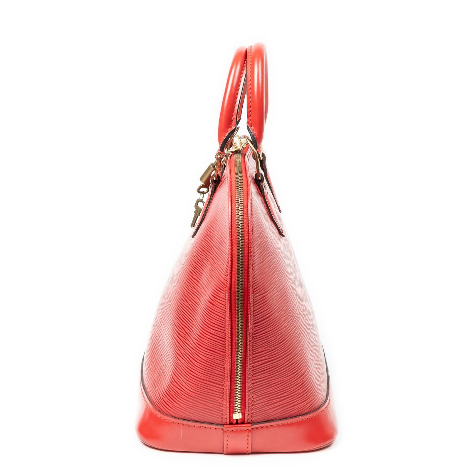 Louis Vuitton Alma Red Epi Handbag — view 3