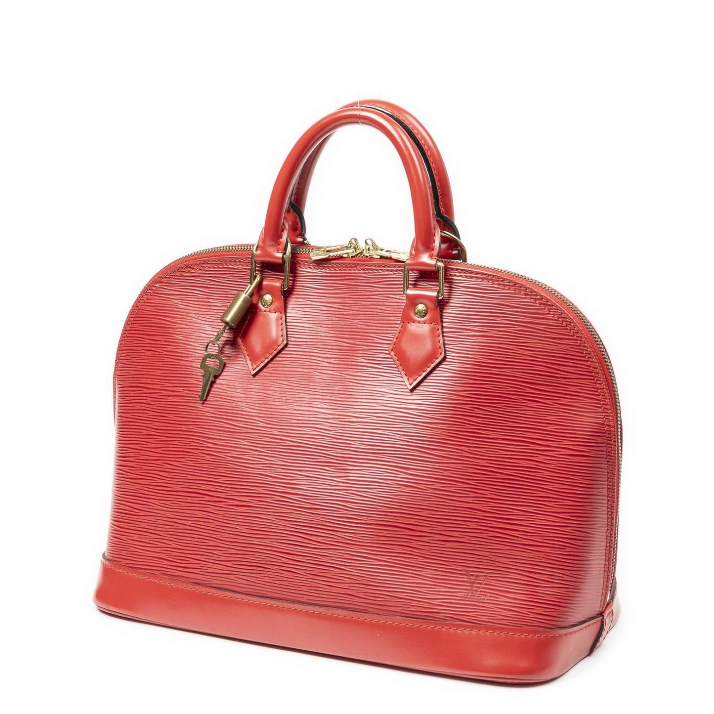 Louis Vuitton Alma Red Epi Handbag — view 2