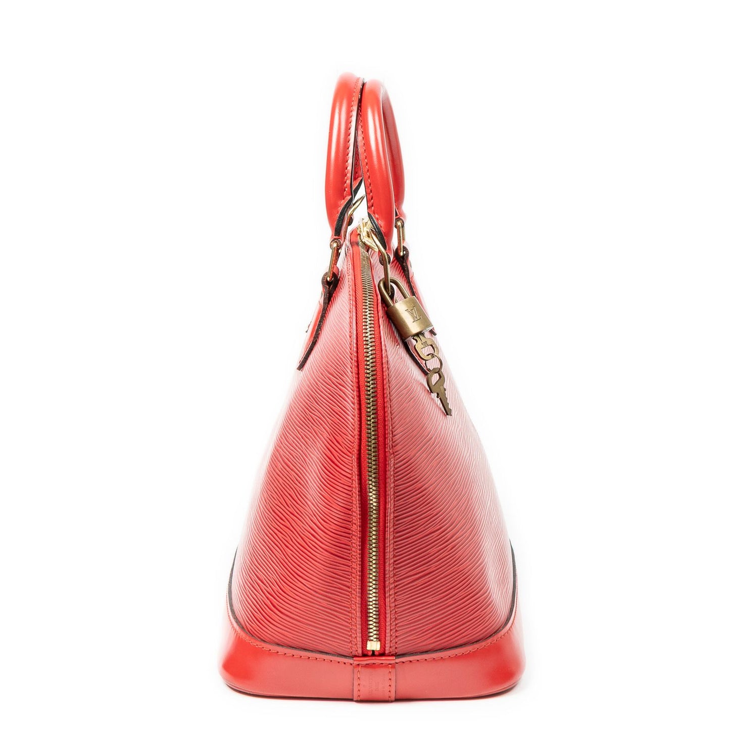 Louis Vuitton Alma Red Epi Handbag — view 4