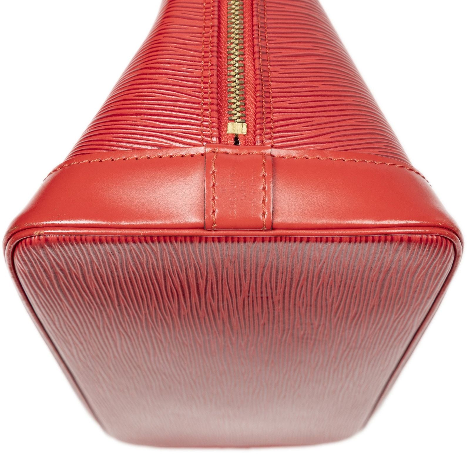 Louis Vuitton Alma Red Epi Handbag — view 8