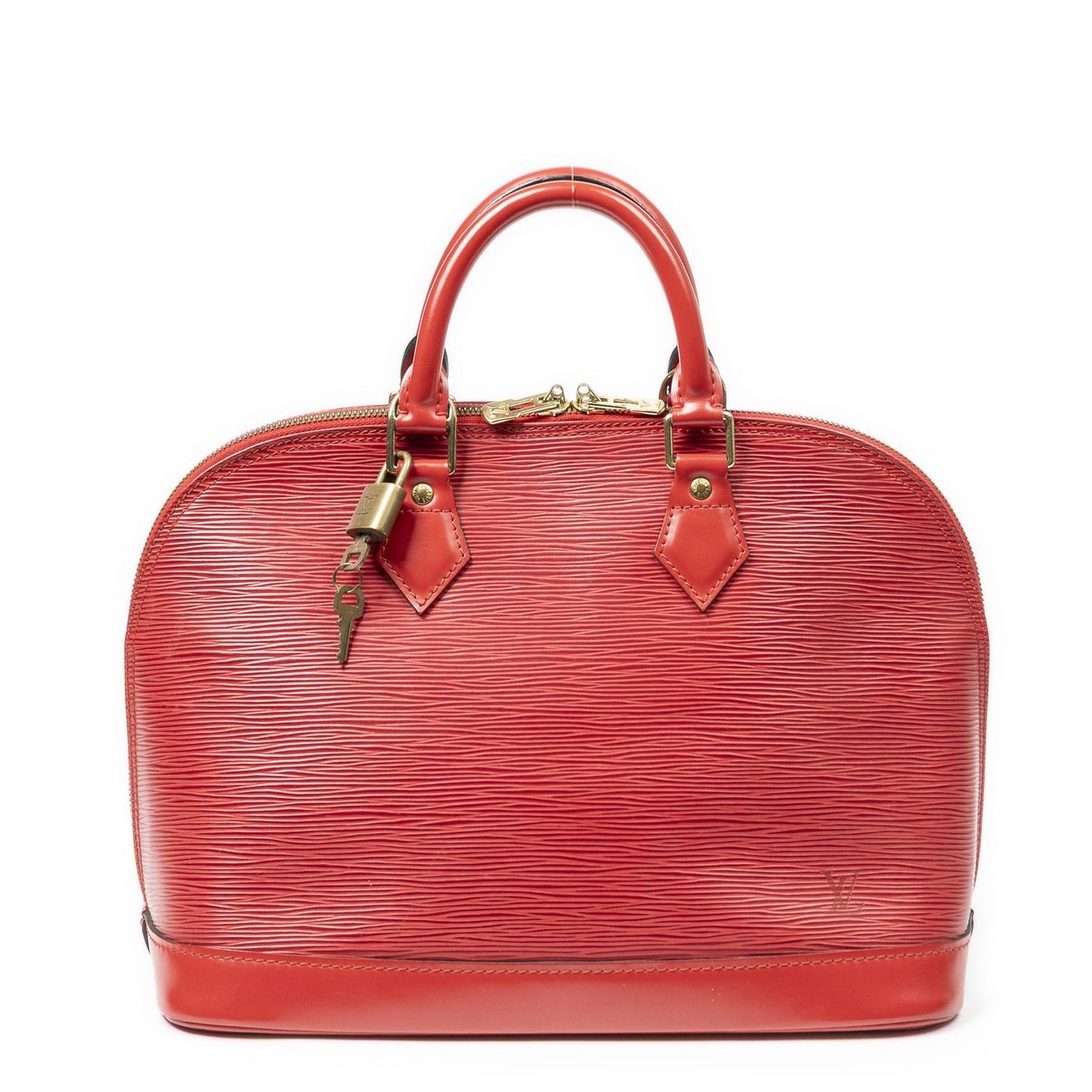 Louis Vuitton Alma Red Epi Handbag