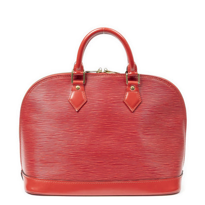 Louis Vuitton Alma Red Epi Handbag — view 5